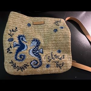 Vera Bradley sea horse of course straw bag new with tags.